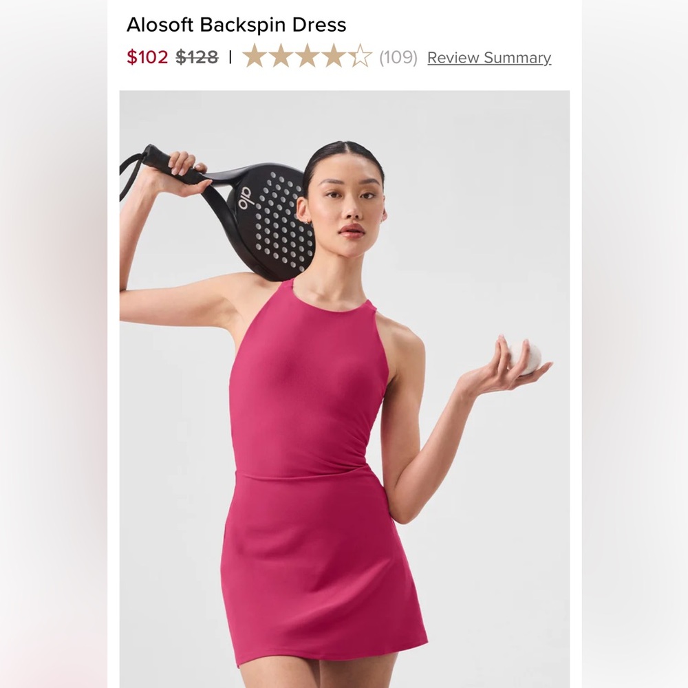 Alosoft Backspin Dress - Pink Summer Crush (Size M)